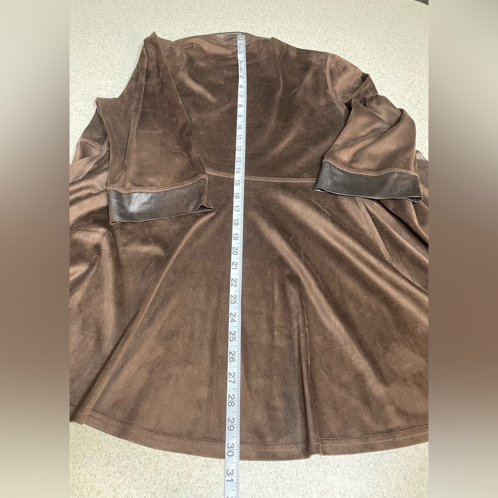 Joseph Ribkoff Dark Brown Open Front Blazer - Picture 5 of 7